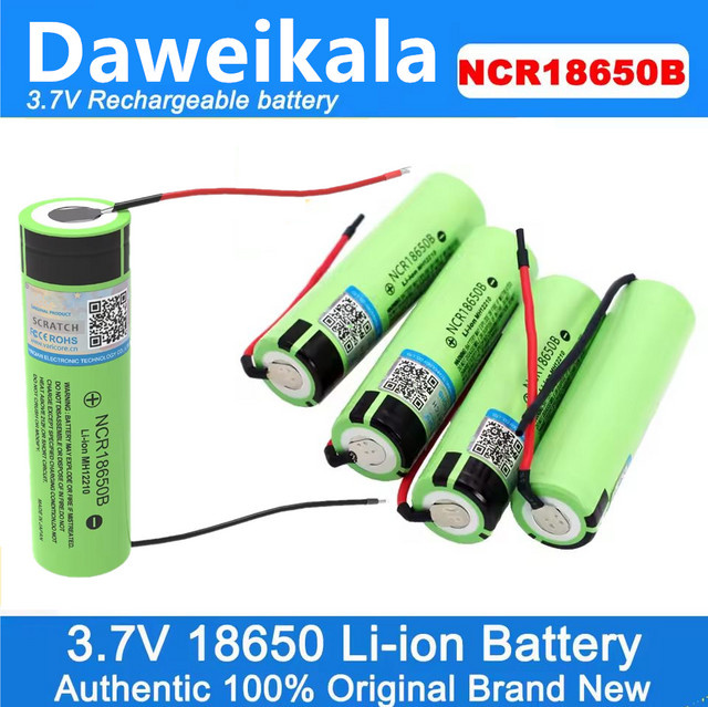 DAWEIKALA NCR18650B Li-Ionen-Akku 3,7 V 3400 mAh mit Schweiß-Silikagel-Kabel in Grün - Bild 1