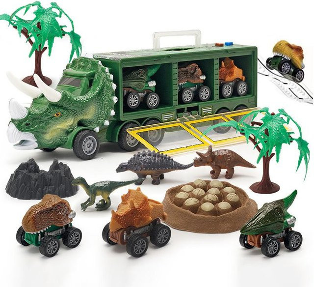 Linyi toy car Dinosaurier LKW, Transporter, mit Sound und Licht, ab 4 Jahren - Bild 1