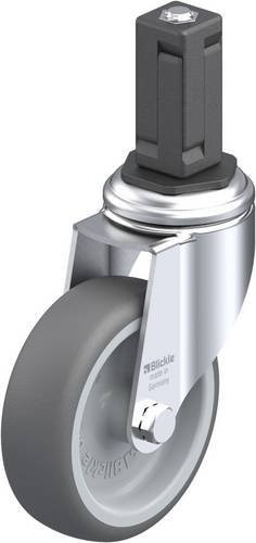 Blickle LKRA-PATH 101G-11-EV14 Lenkrolle in Silber und Grau mit 100 mm Rad-Durchmesser und 120 kg Tragfähigkeit - Bild 1