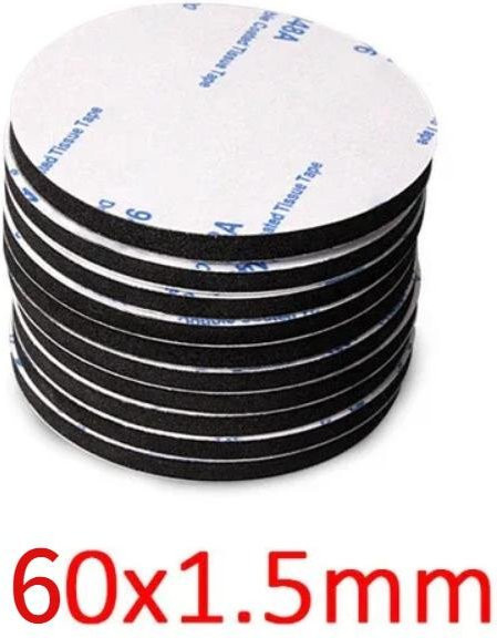 10 Stück selbstklebendes Klettverschlussband in Punkten von Lanzhong home life, doppelseitiges Nylon-Klebeband in Schwarz für Zuhause und Büro - Bild 1