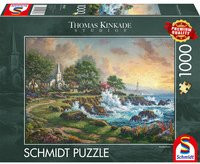 Schmidt Spiele Puzzle Thomas Kinkade Studios Kleinod am Meer mit 1000 Teilen - Bild 1