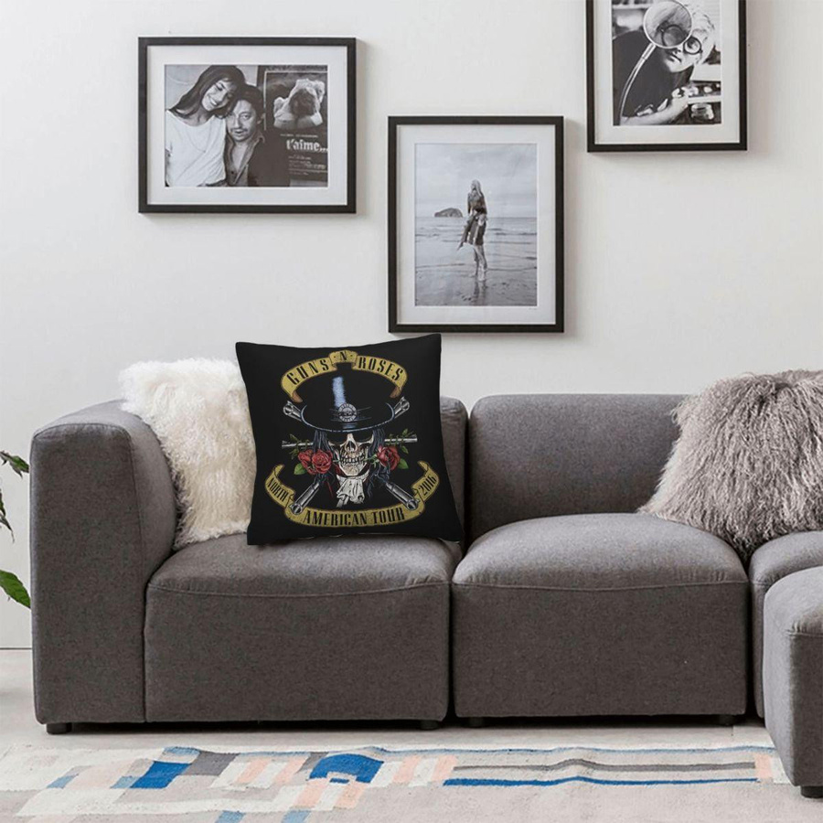 Guns N Rose Heavy Metal Steampunk Kissenbezug aus Peach Skin für Sofa und Wohnzimmer, B/T/H: 18 x 18 x 0 cm - Bild 2