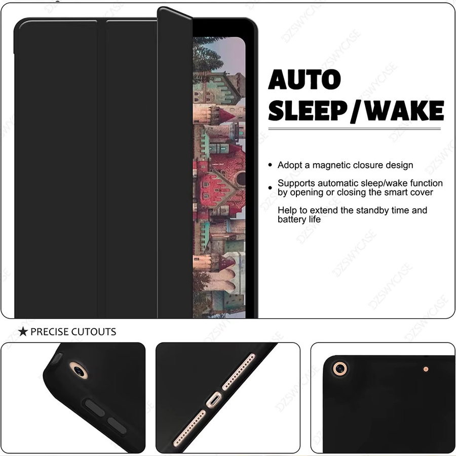 DZSWYCASE Silikon Schutzhülle für iPad 9./8./7. Generation 10,2 Zoll in Schwarz - Bild 3