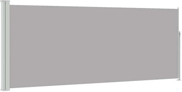 vidaXL Ausziehbare Seitenmarkise aus Polyester und Stahl, Grau, B/H: 300 x 120 cm - Bild 1