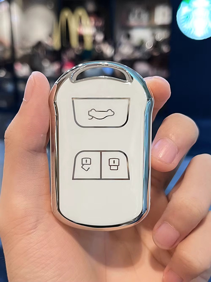YELINGM Smart Remote Schlüsselhülle aus TPU für Chery Tiggo 3 5, Chery ARRIZO 3 7, Chery E3 E5 Bonus mit 3 Tasten und Schlüsselanhänger - Bild 3