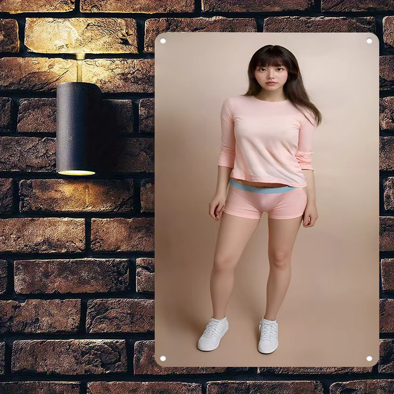 CIFBUY Wanddekoration Porträt einer jungen Frau als 2D Flache Bettwäsche-Kunst in Weiß und Multicolour für Wohnzimmer und Schlafzimmer - Bild 1