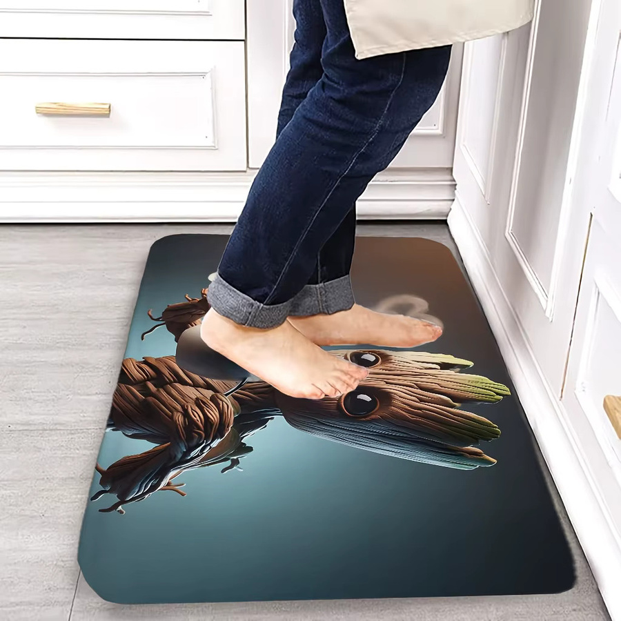Beast Kingdom Marvel Groot Bodenteppich, rutschfeste und schnell trocknende Matte für Eingangsbereich, Badezimmer oder Küche, Mehrfarbig, B/T: 60 x 40 cm - Bild 4