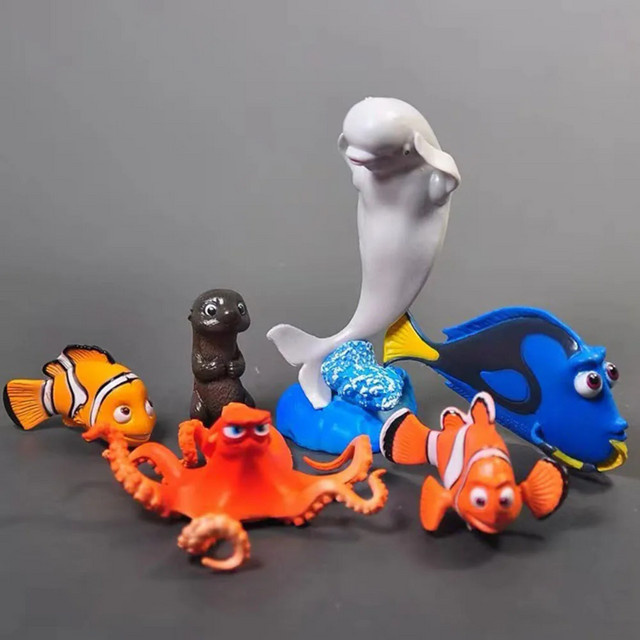 DSN Disney Findet Nemo Dory Clownfisch, Actionfiguren, 6-teiliges Set - Bild 1