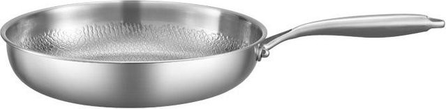 HomeHarmony Steakpfanne aus Titanlegierung mit Antihaftbeschichtung und Hammerschlagmuster in Silber, Durchmesser: 28 cm - Bild 1