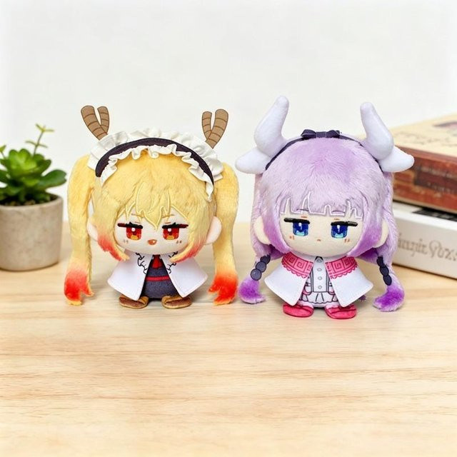 Miss Kobayashi's Dragon Maid Tohru Kanna Sitzende Plüschpuppe, Rucksack Anhänger, Schlüsselanhänger, 10cm - Bild 1