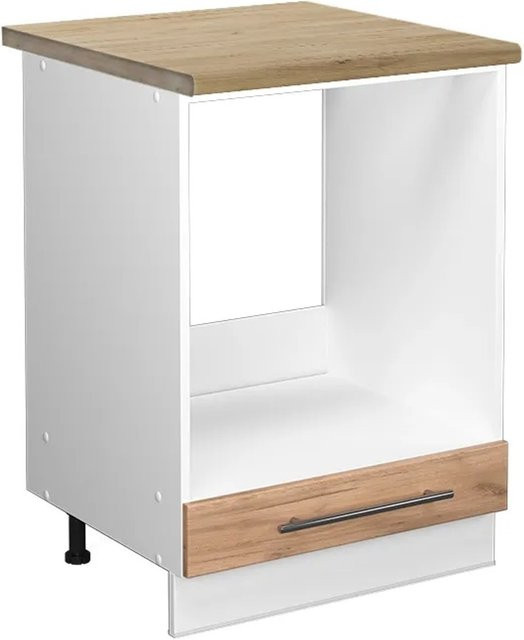 Vicco Herdbauschrank Fame-Line Goldkraft Eiche/Weiß, Wandmontage, Breite: 60 cm, Höhe: 82 cm, Tiefe: 60 cm - Bild 1