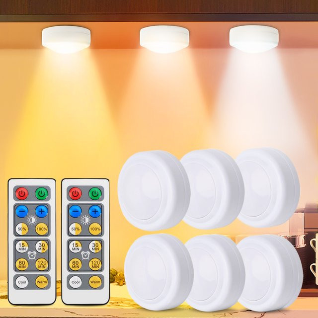 Dimmbare LED Unterschrankleuchte in Weiß mit Fernbedienung und 3 Farben für Küche, Schlafzimmer und Vitrine - Bild 1