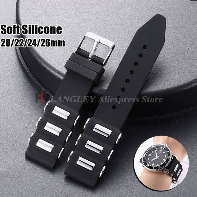 Uhrenarmband Langley, Silikon, Schwarz, Unisex - Bild 1
