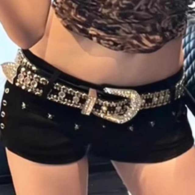 Gürtel mit Strass und Pailletten, Unisex - Bild 1