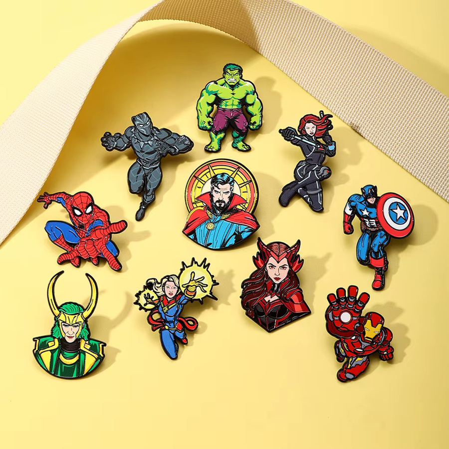 Bandai 10er-Set Cartoon-Charakter-Emaille-Pins, Metallabzeichen - Bild 2