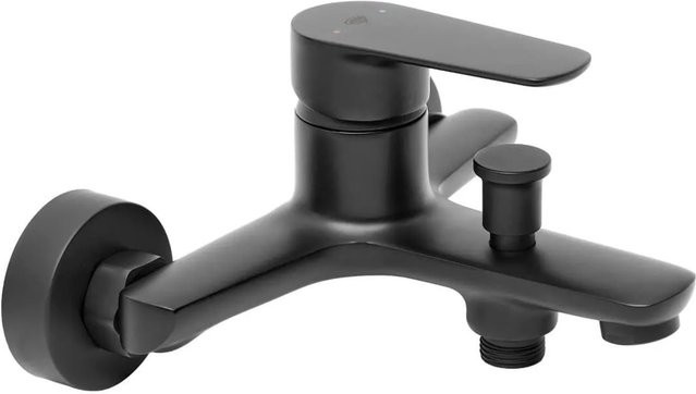 Swiss Aqua Technologies Wannenmischer Einhebelmischer Aufputz Wannenarmatur Schwarzmatt B/T/H: 220 x 180 x 90 mm - Bild 1