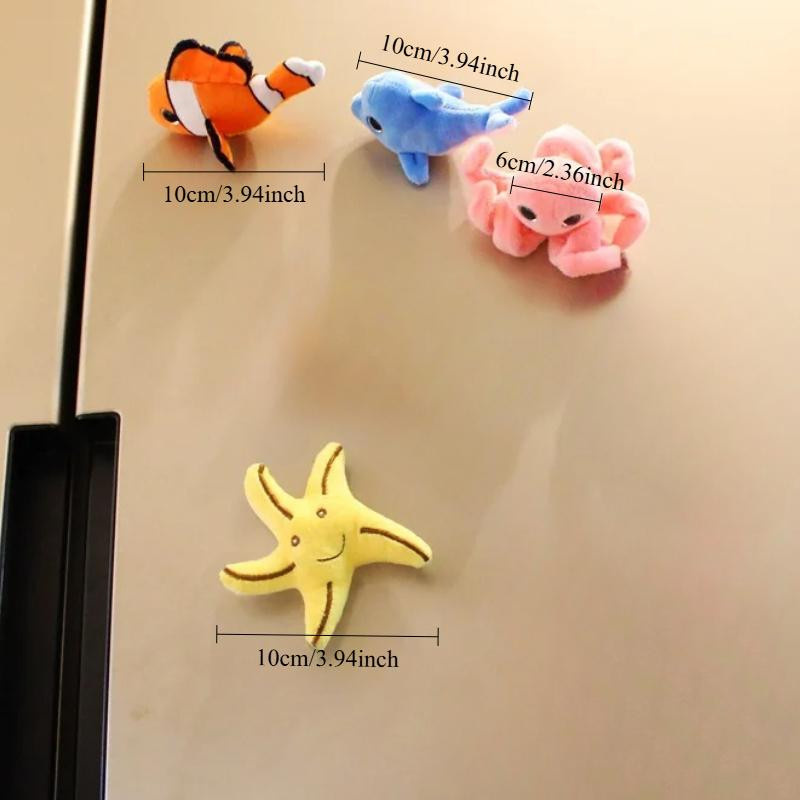 Fashnics Plüsch Kühlschrankmagnet Meerestiere Clownfisch Multicolour - Bild 1