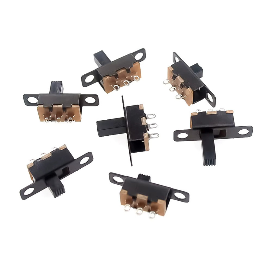 AceWong 20er Set Mini SPDT Schiebeschalter SS12F15 Schwarz 50V 0,3A für DIY Elektronikprojekte - Bild 2