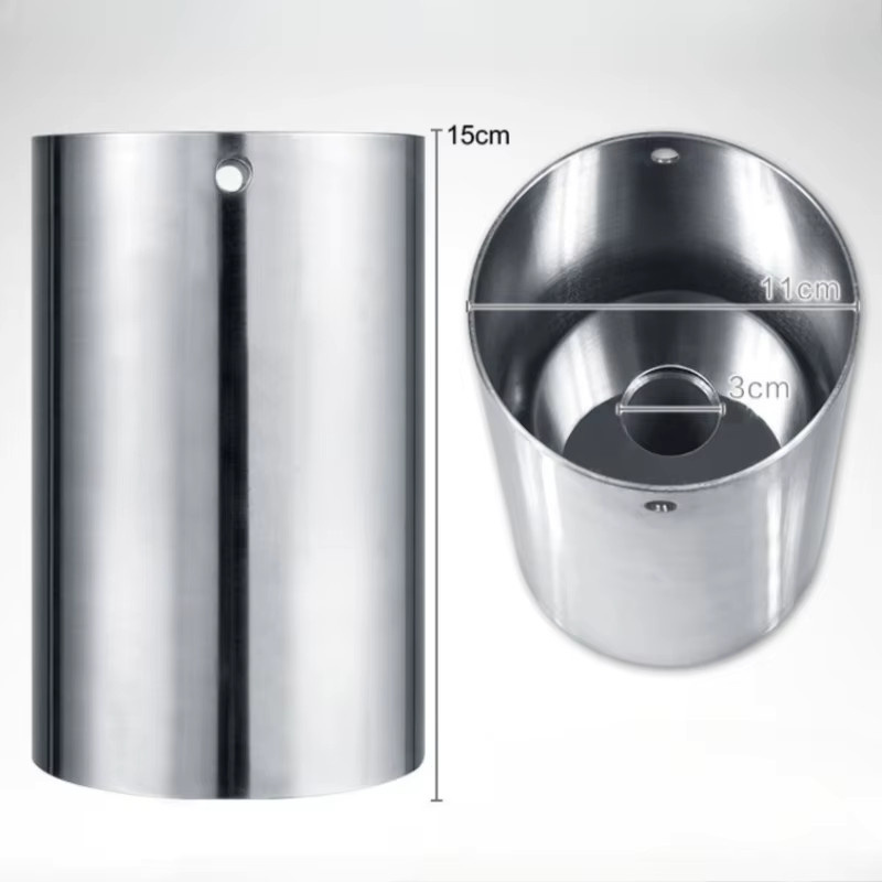 PGM Golf Green Hole Cup aus Edelstahl in Silber, Durchmesser: 11 cm, Tiefe: 15 cm, DB009 - Bild 4