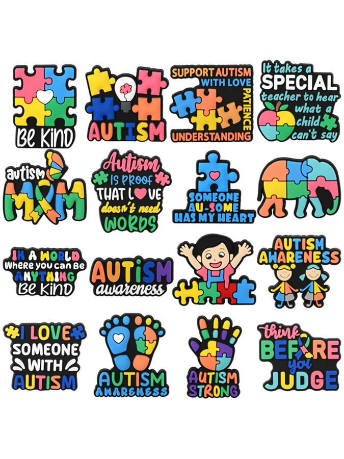 Happye&TiTi Schuhe Charms, Autismus Awareness, PVC - Bild 6