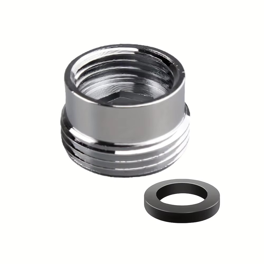 Premium Messing-Wasserhahnadapter korrosionsbeständig G1/2 auf G3/4 Schlauchadapter mit Gewindeanschluss in Silber - Bild 2