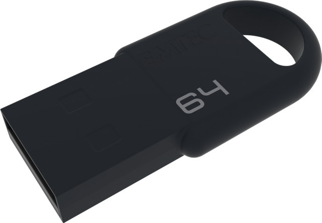 Emtec D250 Mini USB-A Flash Drive, 64 GB, Schwarz - Bild 1