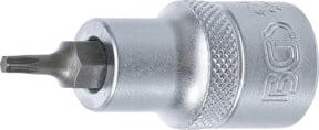 BGS Bit-Einsatz 4368 T-Profil TX T15 mit 12,5 mm 1/2 Zoll Antrieb in Silber - Bild 1