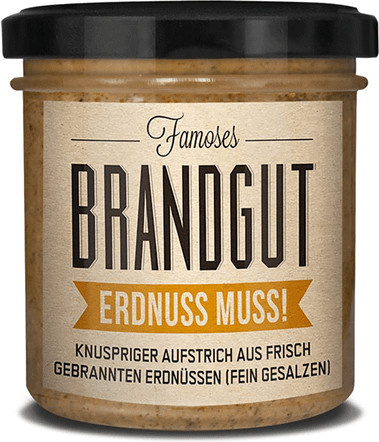 Brandgut Erdnuss-Aufstrich mit Meersalz 160 g - Bild 1