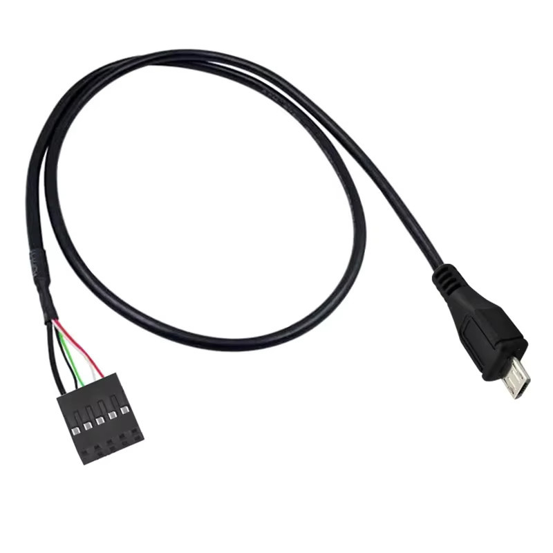 BSN USB 2.0 Micro 5Pin auf 9Pin USB Header PCB Kabel in Schwarz, Länge: 50 cm - Bild 3