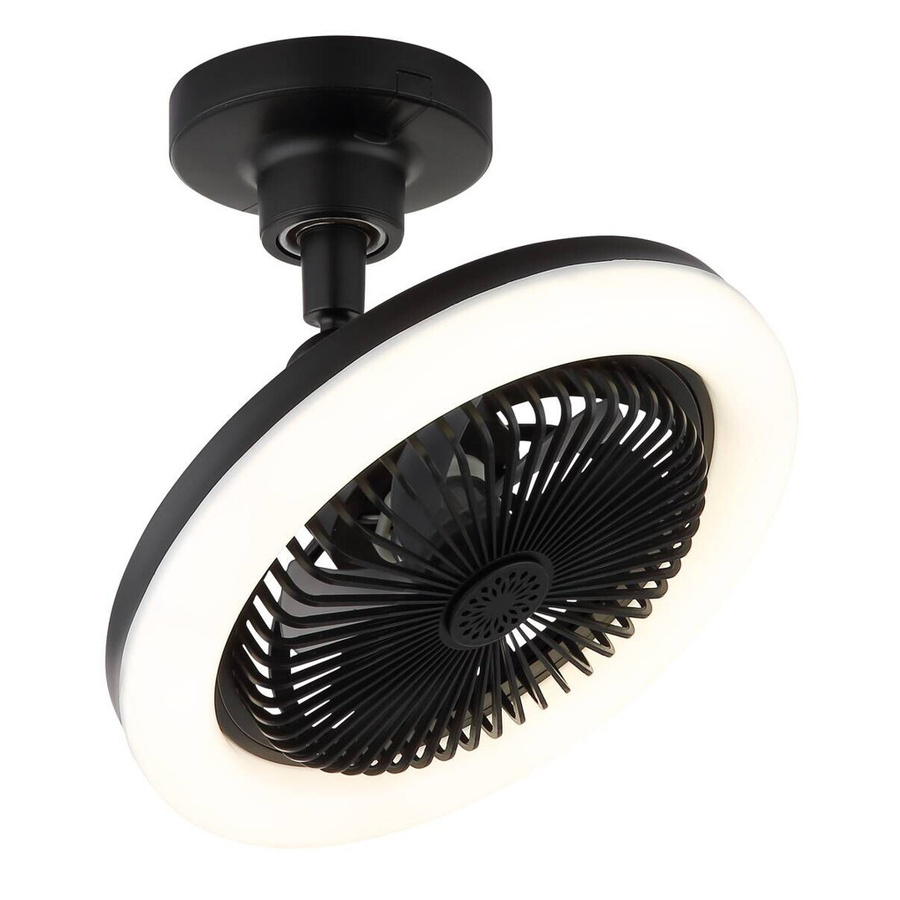 GLOBO Lighting Deckenventilator LIDEA in Mattschwarz mit Opal-Element, Fernbedienung und Timer, Höhe: 21,7 cm, Durchmesser: 25,8 cm - Bild 2