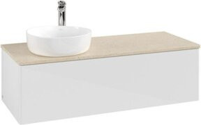 V&B Waschtischunterschrank Antao ohne Frontstruktur in Weiß, B/T/H: 120 x 50 x 36 cm - Bild 1