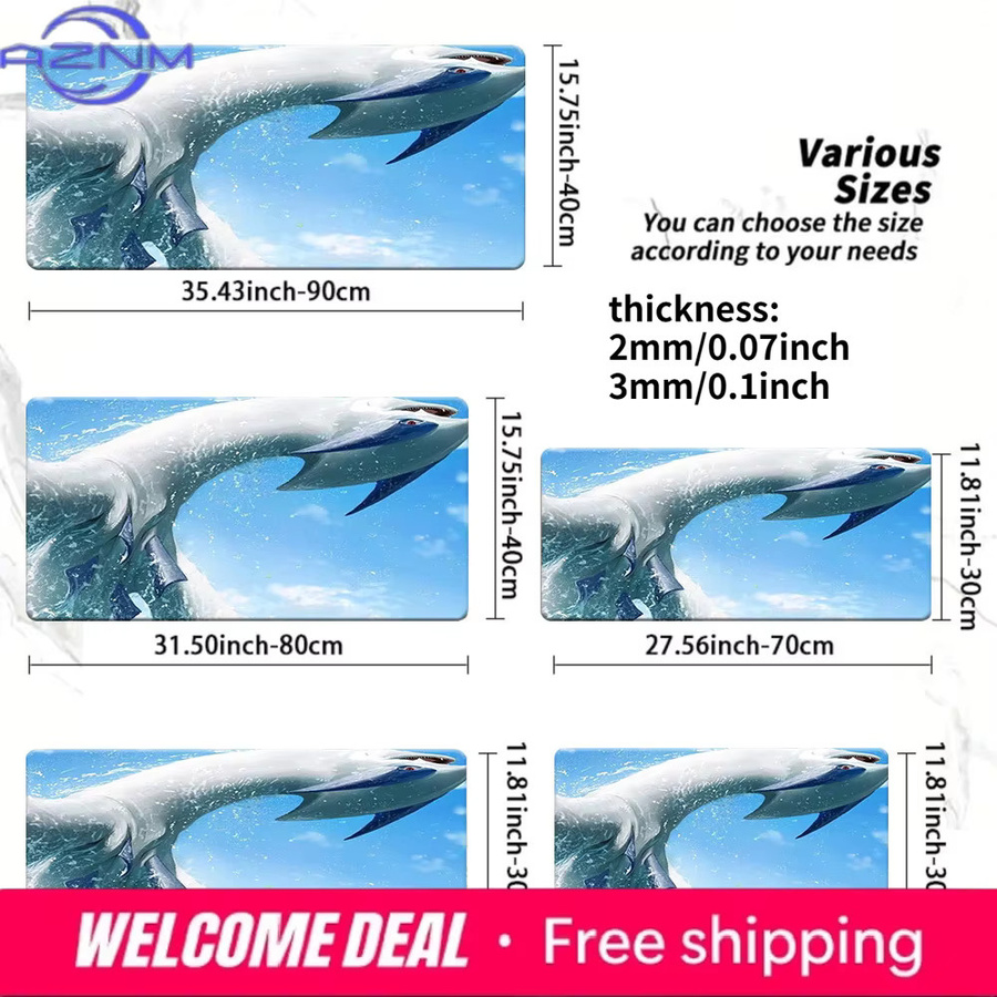 Lugia Ocean rutschfeste und waschbare Gaming-Schreibtischunterlage von Potdemiel - Bild 2