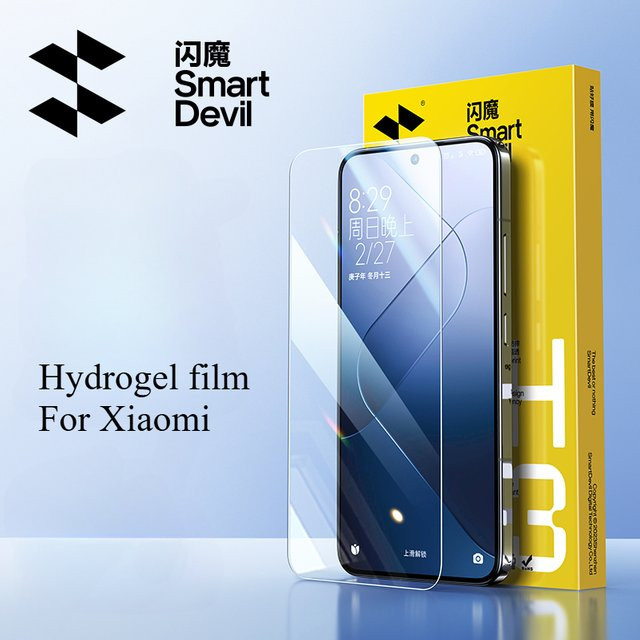Smart devil Hydrogel Display Schutzfolie für Xiaomi 14 Pro, Mi 12X, 12 Pro und Mi 12S Ultra, HD gebogen, transparente Vollabdeckung, 2/3 Stück Set - Bild 1