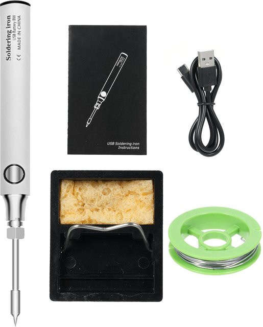 Kkmoon Kabelloses Lötkolben-Set, USB wiederaufladbarer Mini-Lötkolben in Weiß - Bild 1