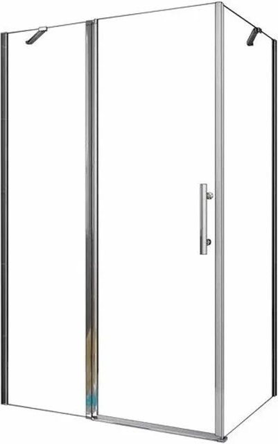 Duschparadies Duschkabine Eckeinstieg mit Pendeltür aus 6mm NANO Glas, Farbe Transparent, B/T/H: 90 x 90 x 195 cm - Bild 1