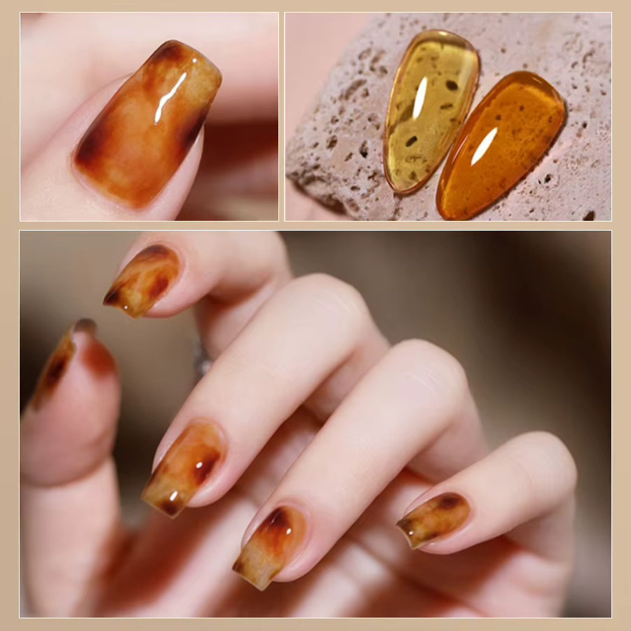 RSNAIL Nagellack Gel, Kristall Braun, Glänzend, 10g - Bild 3
