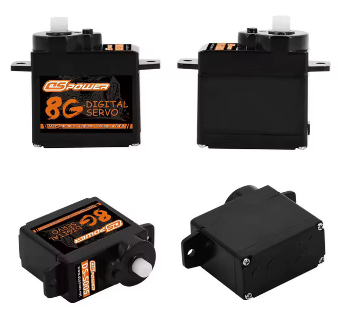 DSPOWER Micro Digital Kunststoff Getriebe Servo, Schwarz - Bild 3