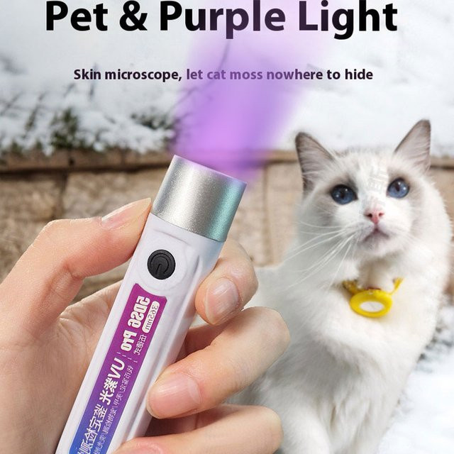 ESMARTER UV-Taschenlampe 365/395 nm in Violett, wiederaufladbare Mini-UV-Lampe für Inspektionen und Markierungen - Bild 1