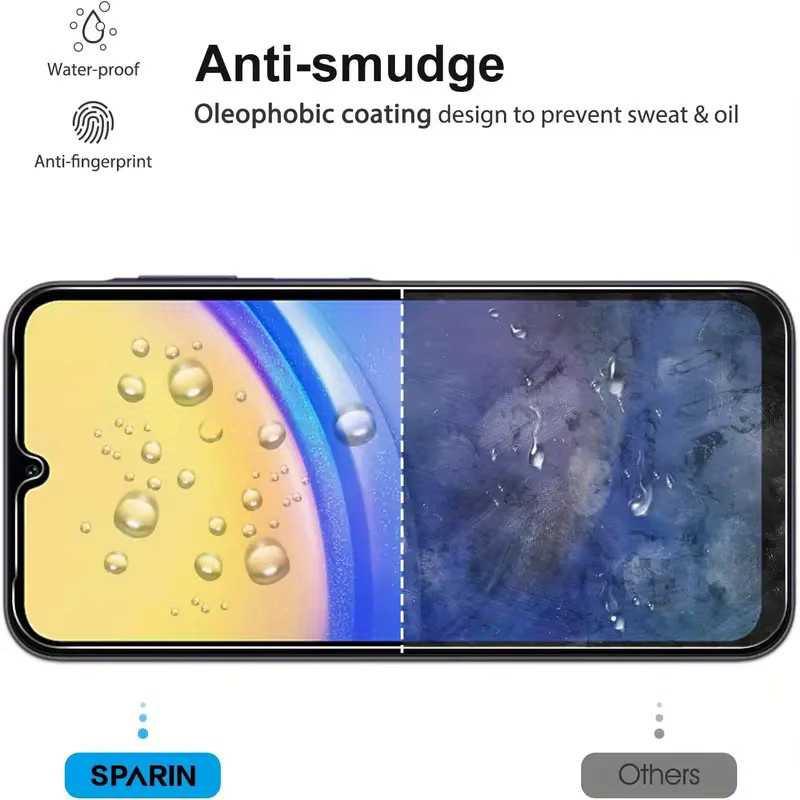 4er-Pack Sichtschutz Displayschutzfolie aus gehärtetem Glas für Samsung Galaxy A15 4G und A15 5G, transparent, stoßfest und bruchsicher - Bild 6