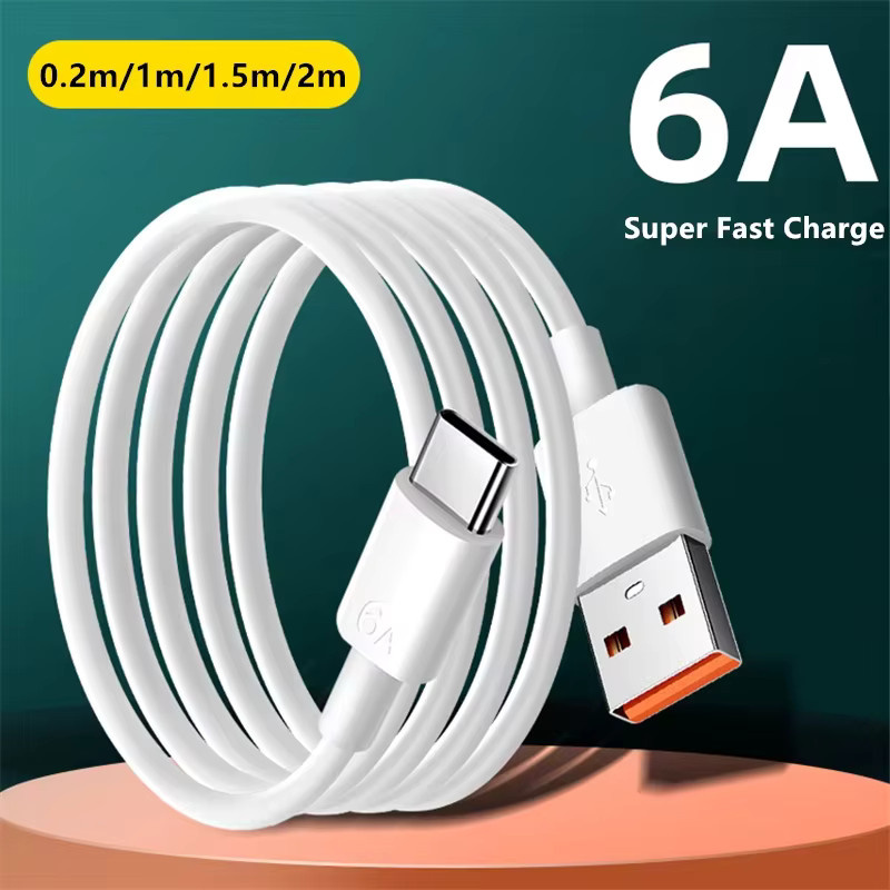 NNBILI USB Typ C Schnellladekabel 6A Datenkabel in Weiß - Bild 4