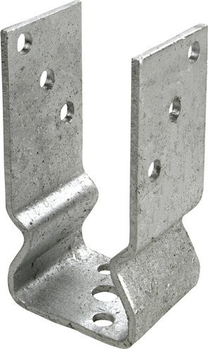 Connex Pfostenträger aus verzinktem Stahl in Silber/Grau, B/L: 60 x 150 mm - Bild 1