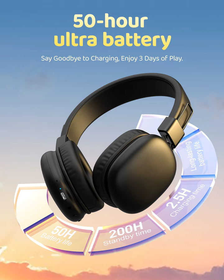 Awatrue Kinder-Bluetooth 5.4 Over-Ear-Kopfhörer mit Mikrofon, faltbare kabellose Headsets mit sicherem Volumen (85 dBA) und USB-C-Aufladung - Bild 2
