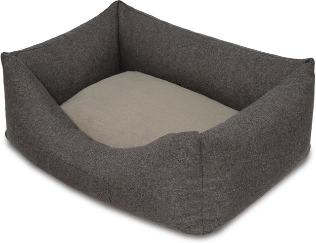 Petzzz Hundebett Lucky Weiß B: 70 cm, T: 100 cm mit erhöhtem Rand und abnehmbarem Bezug - Bild 1