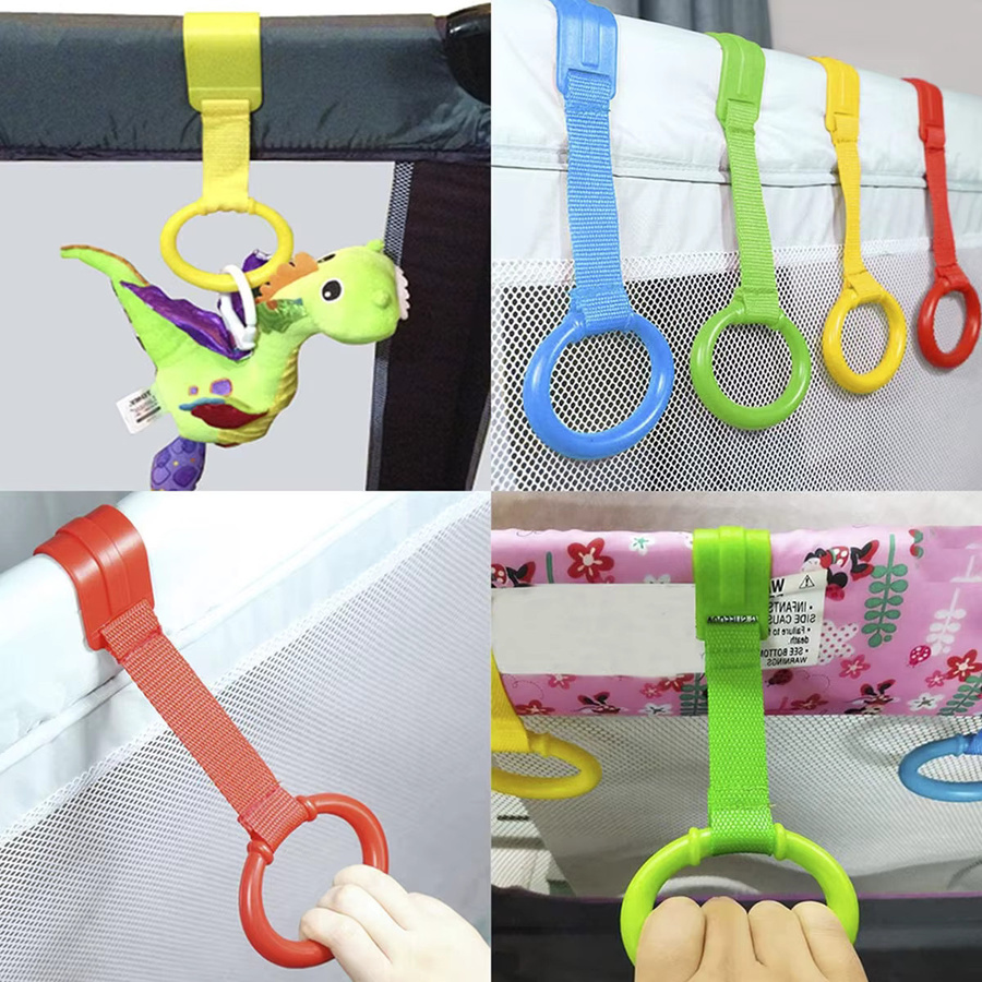 4er-Set ergonomische Zugringe für Babybetten zum Gehtraining in Multicolor - Bild 4