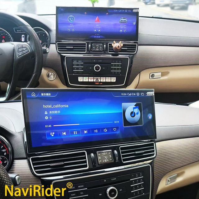 Jetalon Android 15 Multimedia Radio mit 15,8 Zoll Display für Mercedes Benz GLE GLS ML GL (2012-2019), GPS, CarPlay und 4G, Schwarz - Bild 1