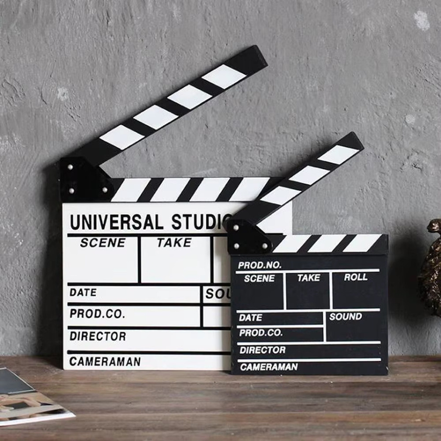 Regisseur-Clapperboard für Vlog-Aufnahmen und Filmproduktionen in Schwarz, Breite: 30 cm, Höhe: 27 cm - Bild 6