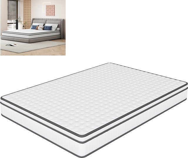 Anajqaqia Taschenfederkernmatratze Weiß, Höhe: 25 cm, B/T: 90 x 200 cm - Bild 1