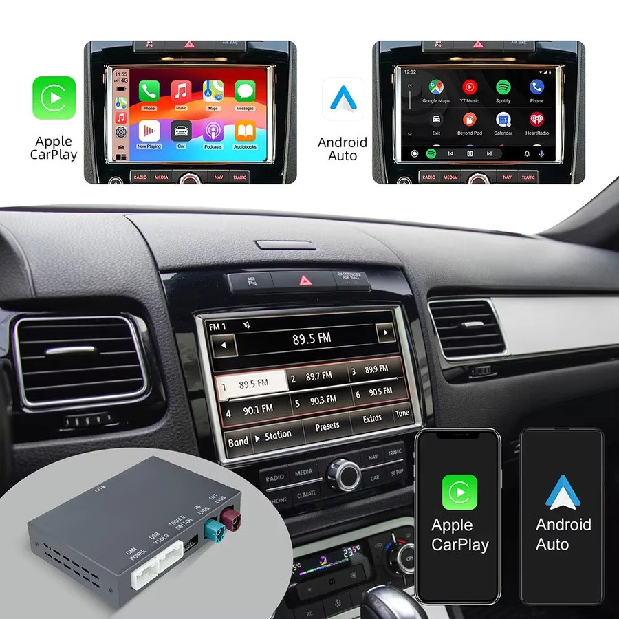 CARABC Wireless CarPlay und Android Auto Upgrade Modul für Volkswagen Touareg RNS850 in Schwarz - Bild 2