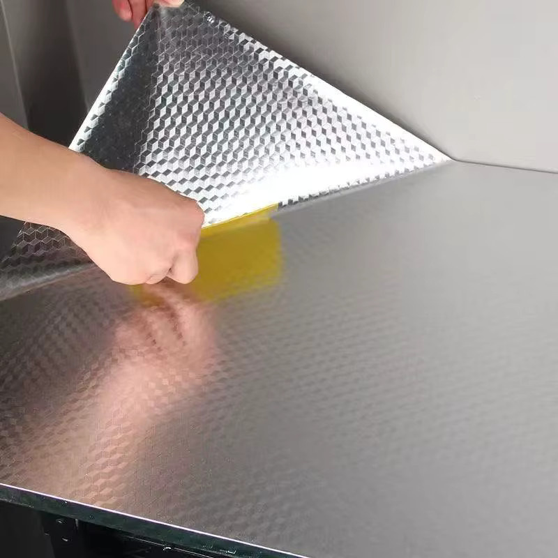 Ölfeste und wasserfeste selbstklebende Tapete für Küchenarbeitsplatten, Schubladen und Schränke, silber - Bild 2