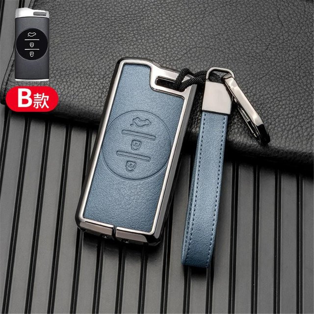 Autoschlüsselabdeckung Hülle in Blau für Chery Tiggo 8 Arrizo 5 Pro GX 5X eQ7 und Tiggo 7 Pro inklusive Schlüsselanhänger - Bild 1
